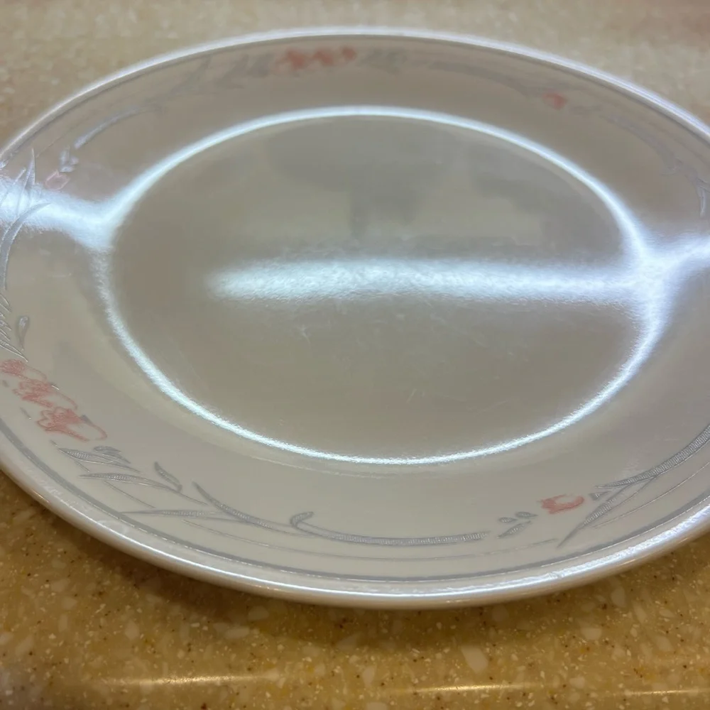2 Vintage Corelle Dinner plates Rose Pattern